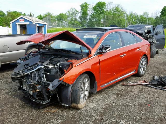 5NPE34AB4FH139662 - 2015 HYUNDAI SONATA SPO ORANGE photo 2