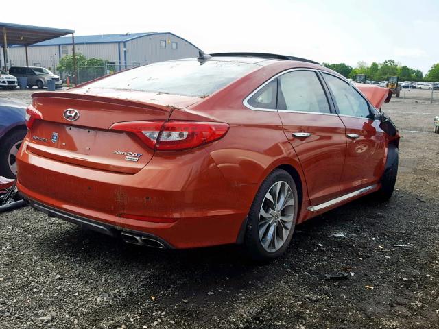 5NPE34AB4FH139662 - 2015 HYUNDAI SONATA SPO ORANGE photo 4