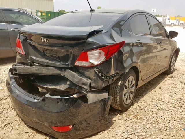 KMHCT4AE4HU359504 - 2017 HYUNDAI ACCENT SE BLACK photo 4