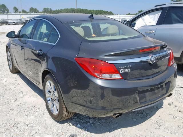 2G4GS5EV3D9169902 - 2013 BUICK REGAL PREM GRAY photo 3