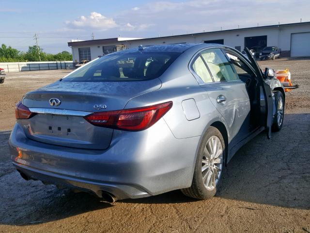 JN1EV7AR1JM443879 - 2018 INFINITI Q50 LUXE BLUE photo 4