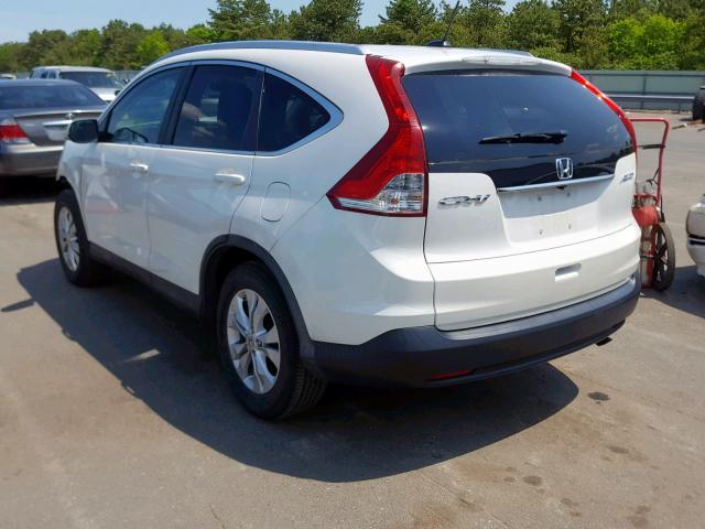 5J6RM4H71DL072800 - 2013 HONDA CR-V EXL WHITE photo 3