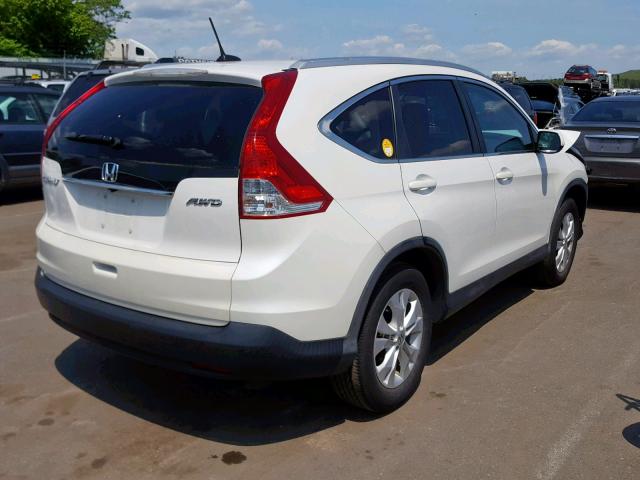 5J6RM4H71DL072800 - 2013 HONDA CR-V EXL WHITE photo 4