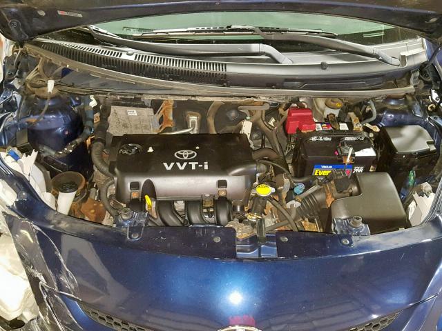 JTDBT923471138057 - 2007 TOYOTA YARIS BLUE photo 7