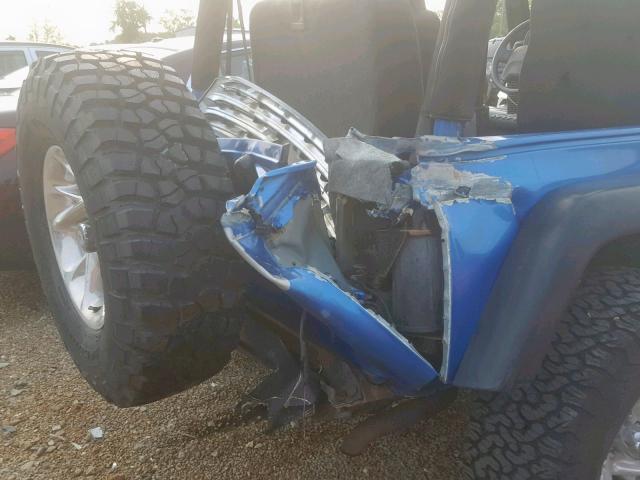 1J4FA69S03P358106 - 2003 JEEP WRANGLER / BLUE photo 9