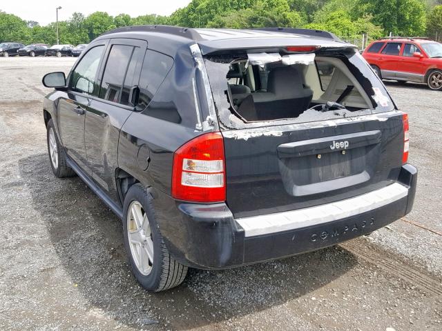 1J8FT47W97D168248 - 2007 JEEP COMPASS BLACK photo 3