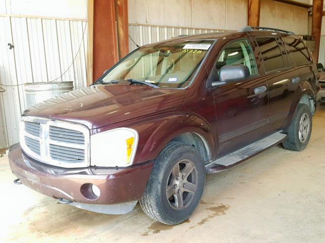 1D4HB48D85F540778 - 2005 DODGE DURANGO SL PURPLE photo 2