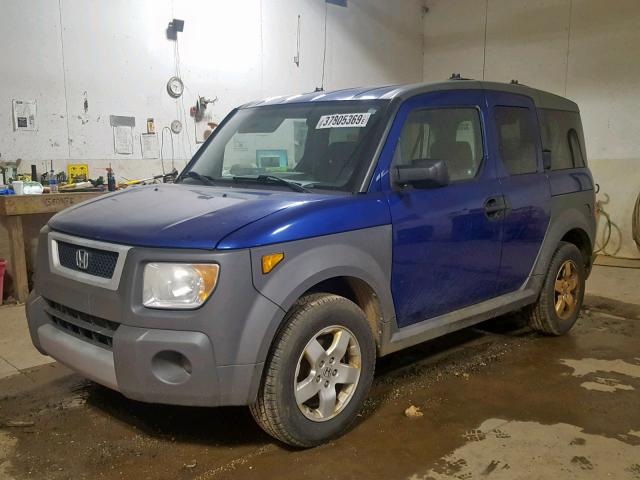 5J6YH286X5L019977 - 2005 HONDA ELEMENT EX BLUE photo 2