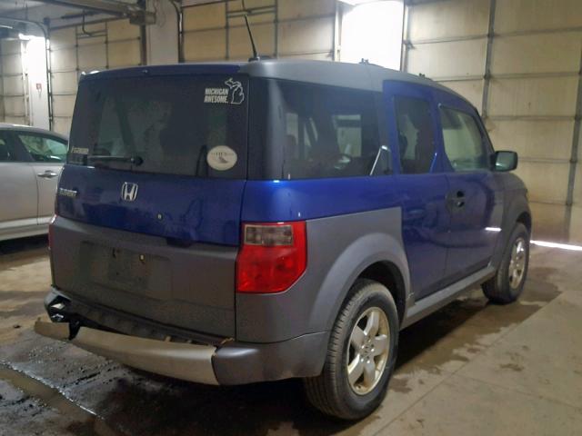 5J6YH286X5L019977 - 2005 HONDA ELEMENT EX BLUE photo 4