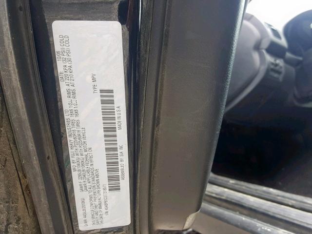 4S4BP61C277318571 - 2007 SUBARU LEGACY OUT BLACK photo 10