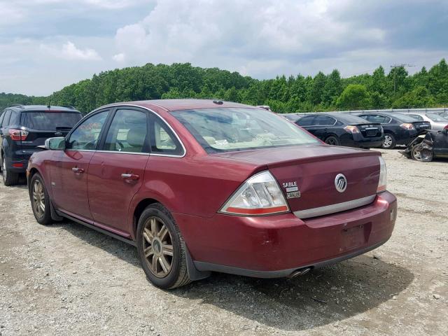 1MEHM42W68G626962 - 2008 MERCURY SABLE PREM BURGUNDY photo 3