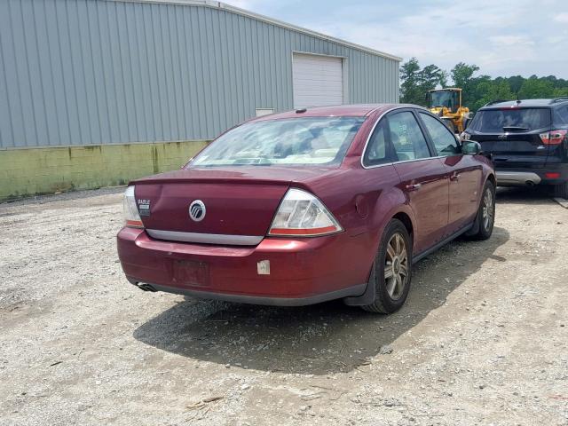 1MEHM42W68G626962 - 2008 MERCURY SABLE PREM BURGUNDY photo 4