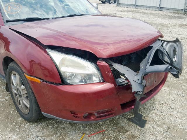 1MEHM42W68G626962 - 2008 MERCURY SABLE PREM BURGUNDY photo 9