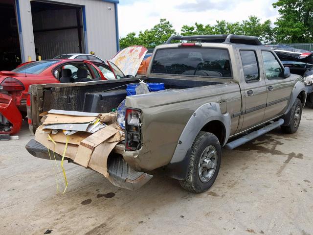 1N6ED29X32C304590 - 2002 NISSAN FRONTIER C GREEN photo 4