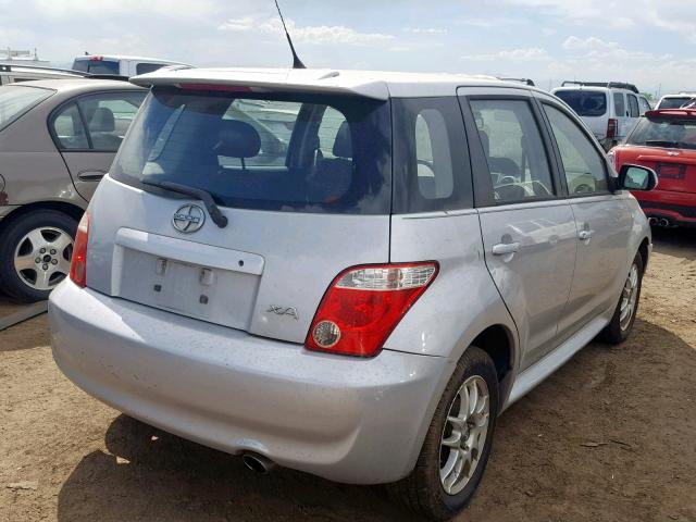 JTKKT624560144275 - 2006 TOYOTA SCION XA SILVER photo 4