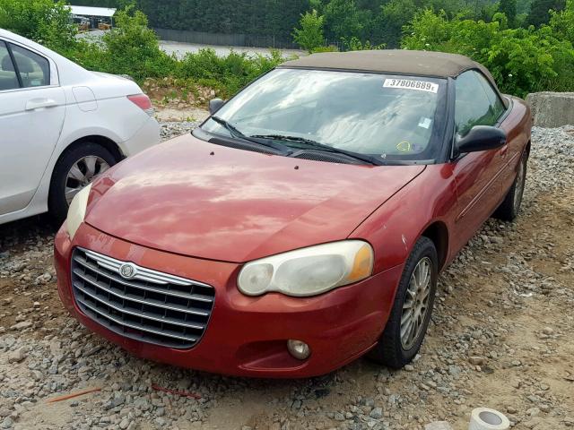 1C3EL55R46N238922 - 2006 CHRYSLER SEBRING TO RED photo 2