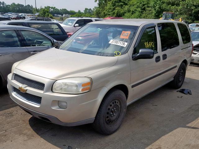 1GNDV23W47D185677 - 2007 CHEVROLET UPLANDER L GOLD photo 2