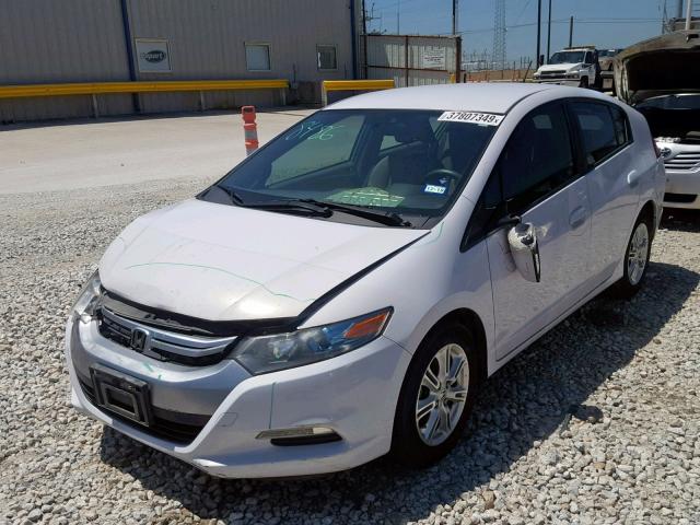 JHMZE2H70AS012787 - 2010 HONDA INSIGHT EX WHITE photo 2