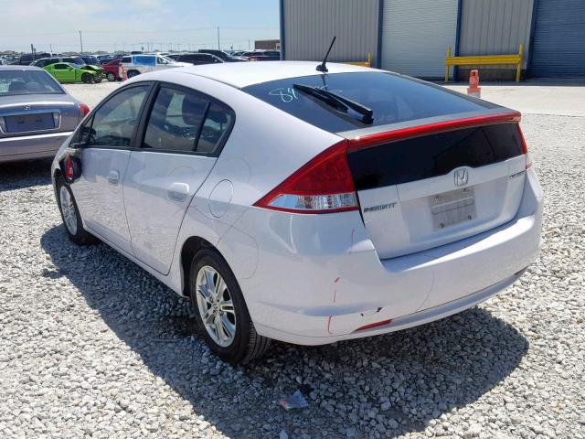 JHMZE2H70AS012787 - 2010 HONDA INSIGHT EX WHITE photo 3