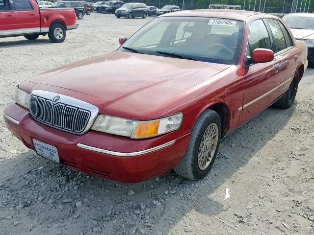 2MEFM74W21X628469 - 2001 MERCURY GRAND MARQ BURGUNDY photo 2