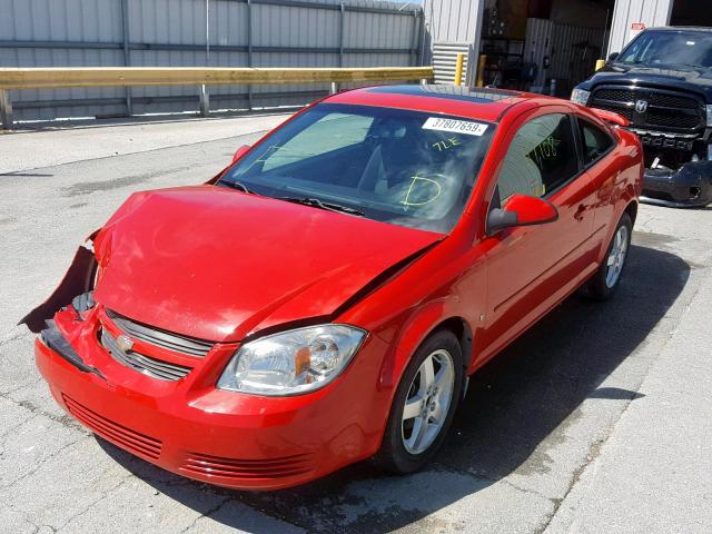 1G1AT18HX97141358 - 2009 CHEVROLET COBALT LT RED photo 2