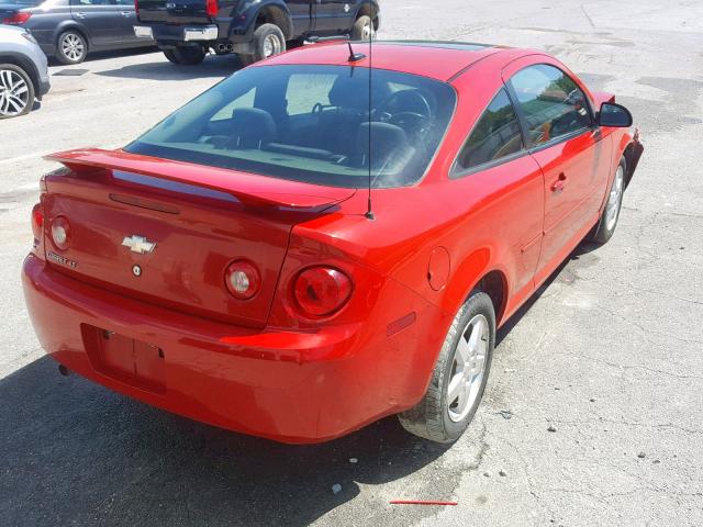 1G1AT18HX97141358 - 2009 CHEVROLET COBALT LT RED photo 4