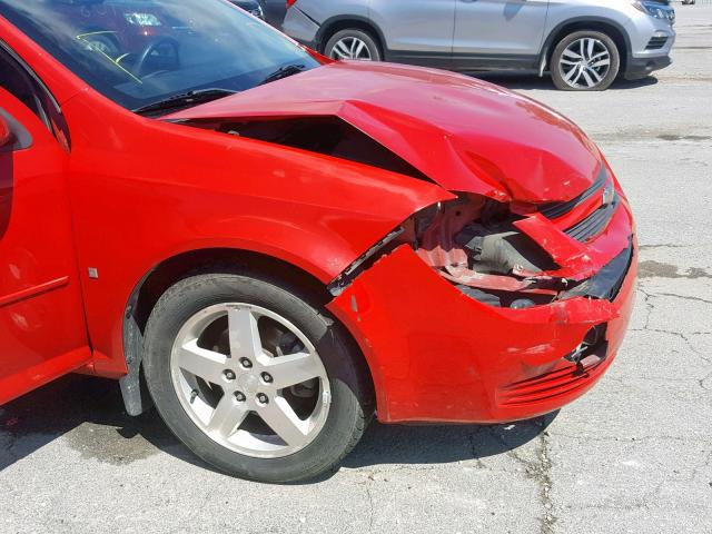 1G1AT18HX97141358 - 2009 CHEVROLET COBALT LT RED photo 9