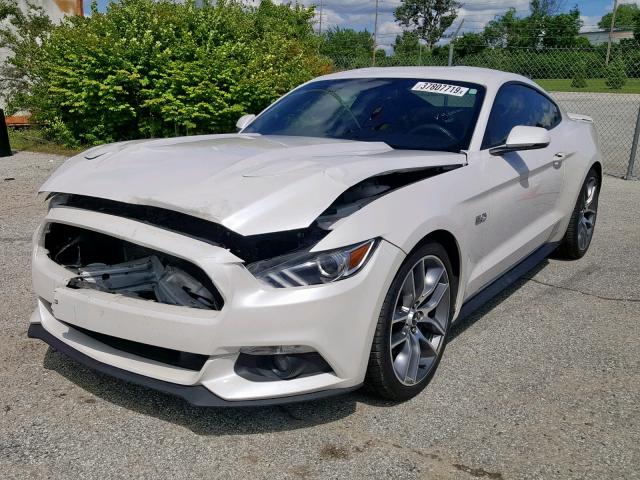 1FA6P8CF5H5294827 - 2017 FORD MUSTANG GT WHITE photo 2