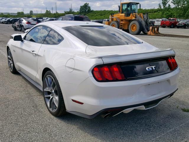 1FA6P8CF5H5294827 - 2017 FORD MUSTANG GT WHITE photo 3