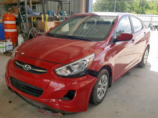 KMHCT4AE6GU992066 - 2016 HYUNDAI ACCENT SE RED photo 2