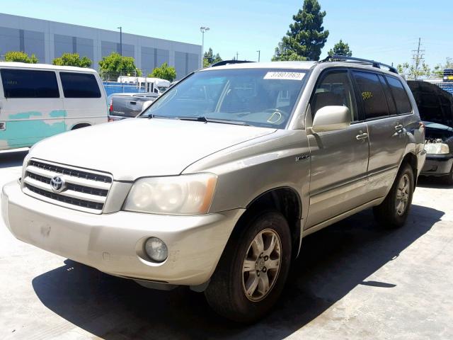 JTEHF21A020083853 - 2002 TOYOTA HIGHLANDER TAN photo 2