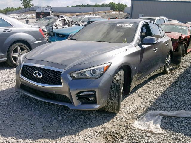 JN1BV7AP0FM337996 - 2015 INFINITI Q50 BASE GRAY photo 2