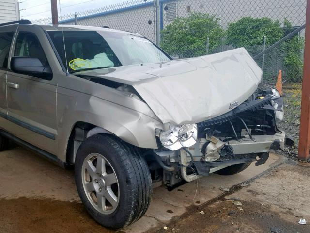 1J8GR48K18C158691 - 2008 JEEP GRAND CHER BEIGE photo 9