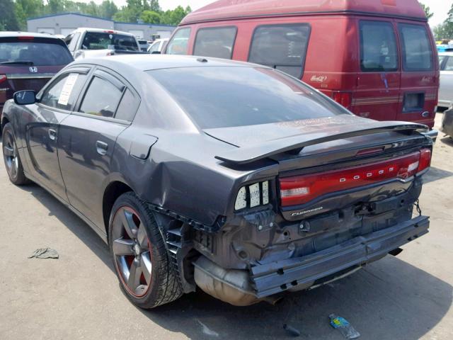 2C3CDXHG1EH189440 - 2014 DODGE CHARGER SX GRAY photo 3