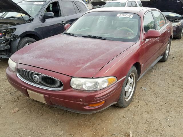 1G4HR54K9YU301996 - 2000 BUICK LESABRE LI MAROON photo 2