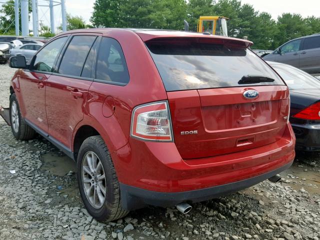 2FMDK38C79BA47044 - 2009 FORD EDGE SEL RED photo 3