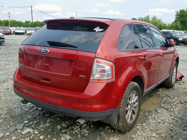 2FMDK38C79BA47044 - 2009 FORD EDGE SEL RED photo 4