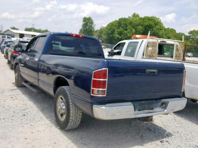 3D7KA28C03G783617 - 2003 DODGE RAM 2500 S BLUE photo 3