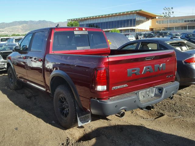 1C6RR7YT6JS136487 - 2018 RAM 1500 REBEL წითელი ფოტო 3