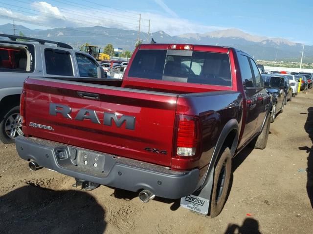 1C6RR7YT6JS136487 - 2018 RAM 1500 REBEL წითელი ფოტო 4