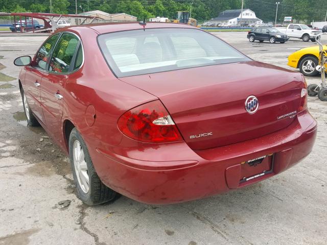 2G4WC582X61132261 - 2006 BUICK LACROSSE C MAROON photo 3