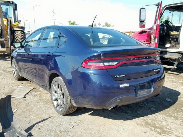 1C3CDFBBXFD123376 - 2015 DODGE DART SXT BLUE photo 3