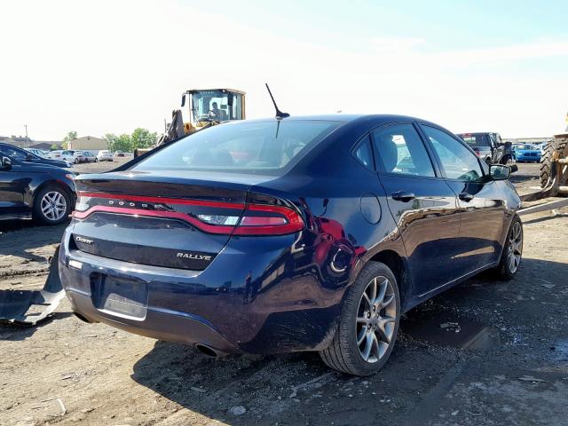 1C3CDFBBXFD123376 - 2015 DODGE DART SXT BLUE photo 4