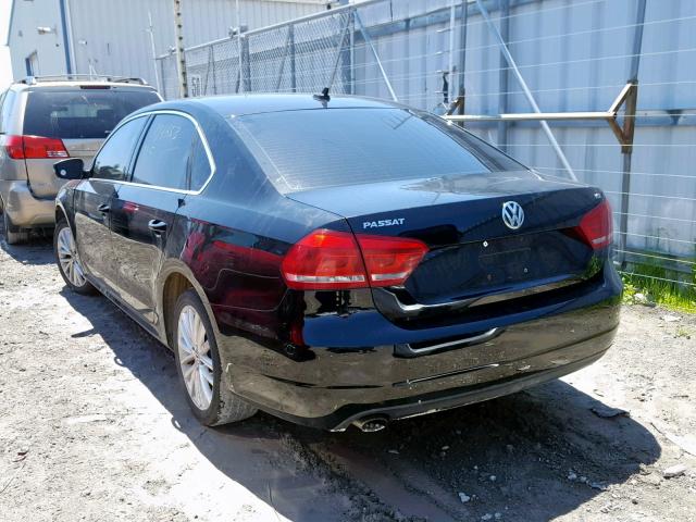 1VWBS7A32EC113312 - 2014 VOLKSWAGEN PASSAT SE BLACK photo 3