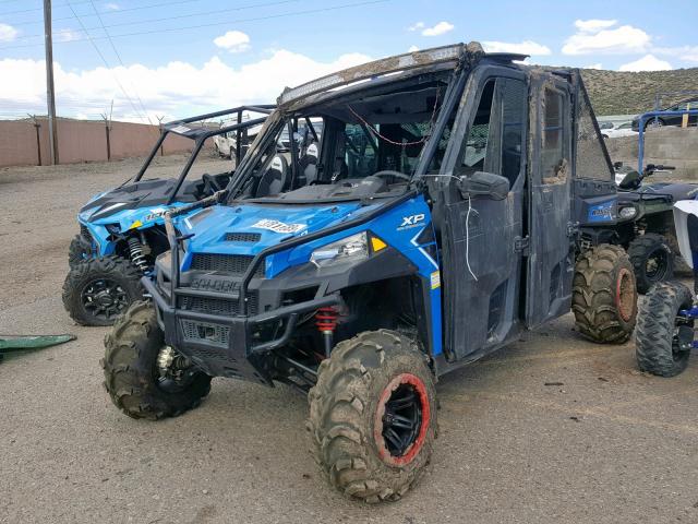 4XARVU999H7188349 - 2017 POLARIS RANGER CRE BLUE photo 2