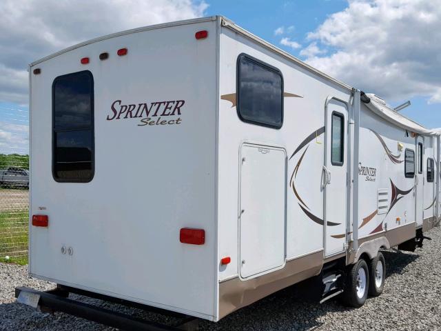 4YDT31B29B1530096 - 2011 KEYSTONE SPRINTER WHITE photo 4