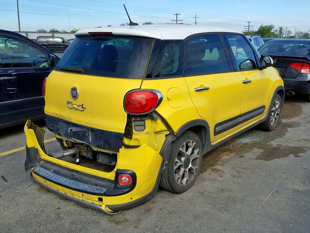 ZFBCFADH9FZ032650 - 2015 FIAT 500L TREKK YELLOW photo 4