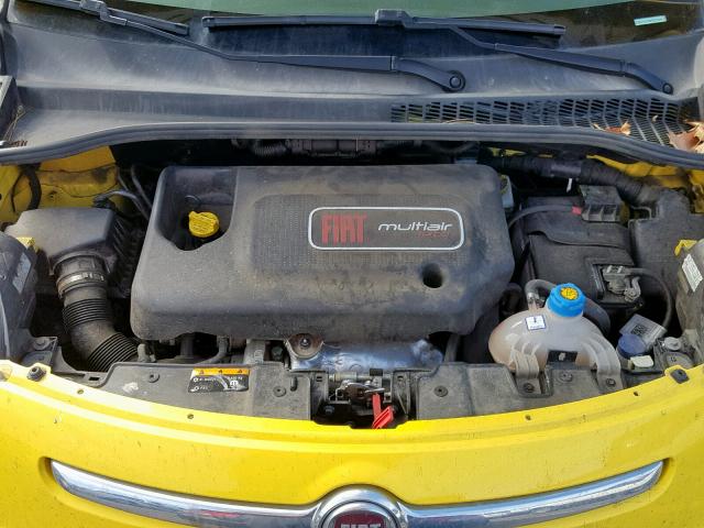 ZFBCFADH9FZ032650 - 2015 FIAT 500L TREKK YELLOW photo 7