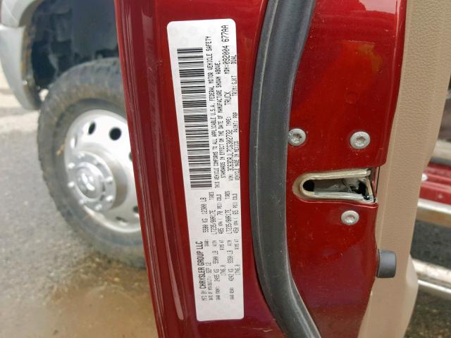 3C63DRJL7CG302732 - 2012 DODGE RAM 3500 L RED photo 10