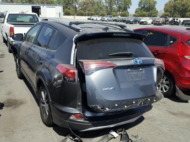 JTMRJREV0GD051188 - 2016 TOYOTA RAV4 HV XL GRAY photo 3